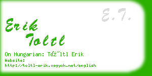 erik toltl business card